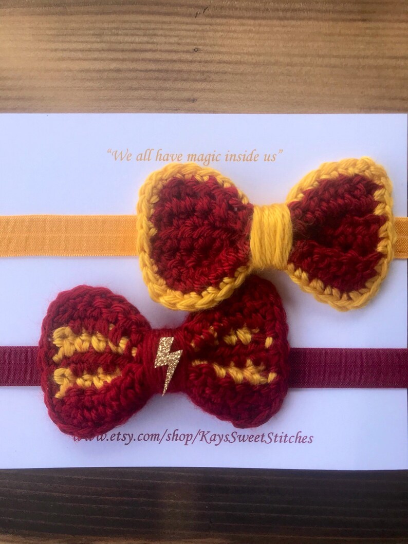Baby Girl Harry Potter Inspired Bow Gift Harry Potrer Themed Etsy