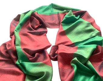 Chek Multicolour Silk Wool Scarf/shawl/wrap 28x80inches - Etsy