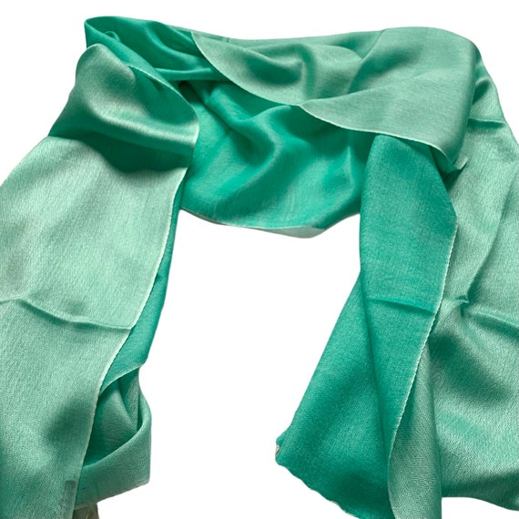 Reversible Silk Wool Pashmina Verde acqua Sciarpa Rosa Scialle - Etsy Italia