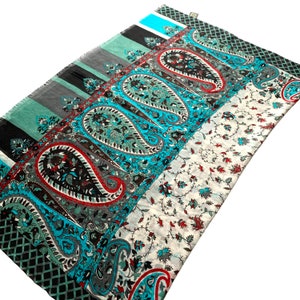 Atemberaubender Paisley-Seidenschal-Hals-Schal-Wrap Leichter Seidenschal27x72 &quot;Zoll&quot;