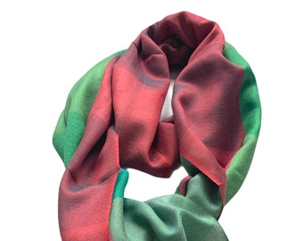 【関税＆送料込み】ChloAC Scarves Chek Multicolour Silk Wool Scarf/shawl/wrap 28x80inches - Etsy