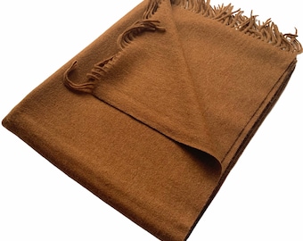 Brown Thick Wool Pashmina Scarf Shawl Stole 27x72 Inches