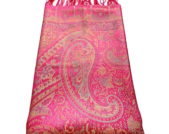 Gorgeous valentine’sPink and Red Silk Scarf Shawl Wrap Stole For Ladies 22x76 inches