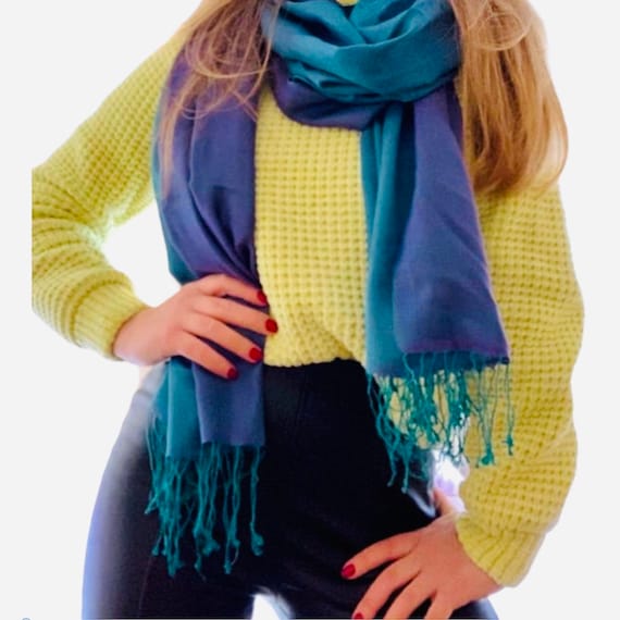 QUEEN HELENA Foulard Leggero Con Strass Sciarpa Velata Trasparente - Foto 8