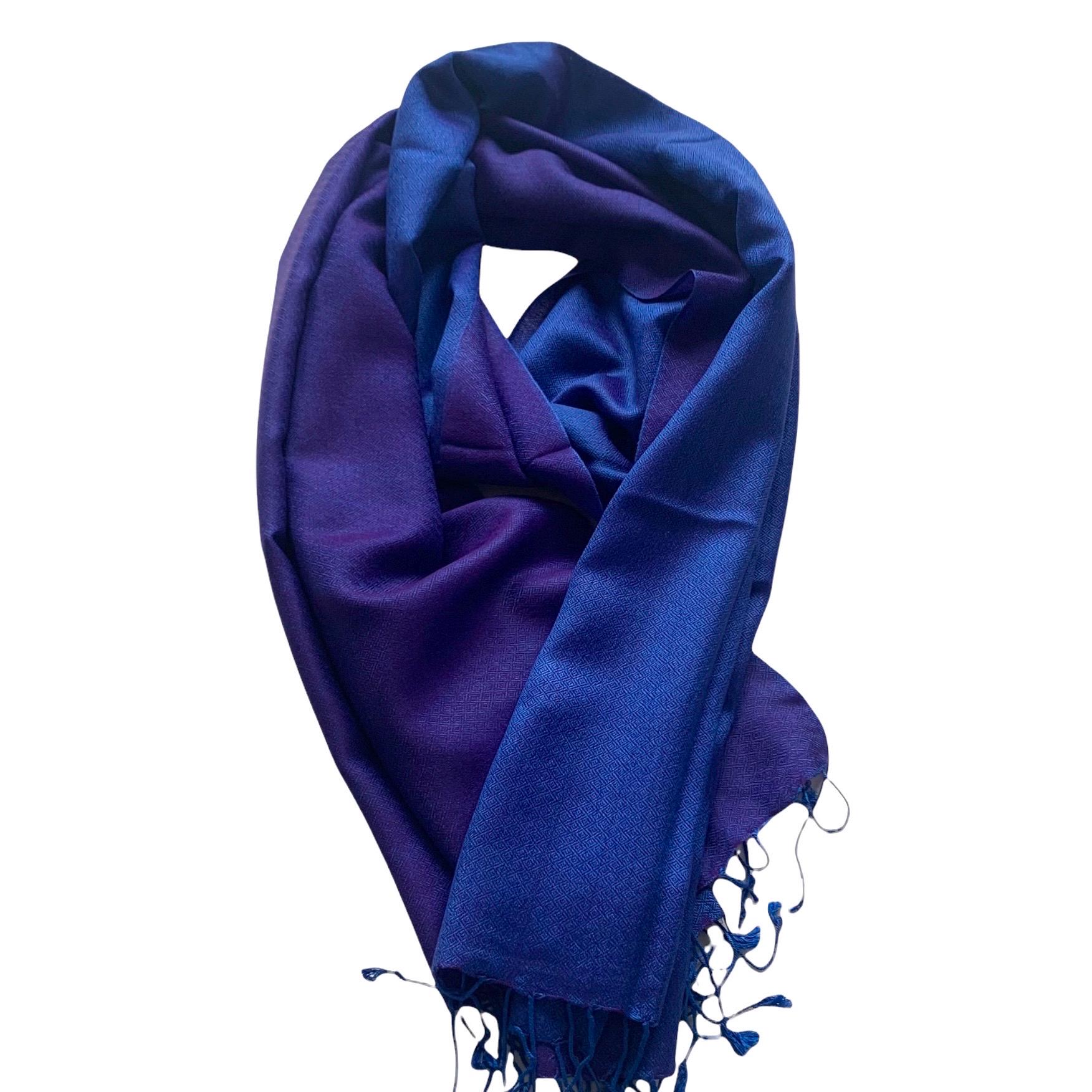 Scialle In Baby Alpaca E Seta, Pashmina Unisex, Stola Multicolor Senza Frange, Involucro - Foto 4