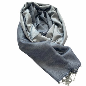 Camel / Beige Reversible Seide Wolle Pashmina Schal/Schal/Wrap/Stola 71x200 cm