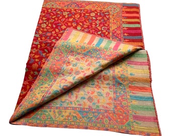 Stunning Paisley floral Wool Shawl Multicoloured  Scarf Wrap 40x80inches