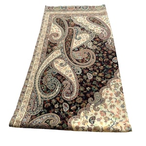 Black  Floral  Paisley Kani wool Pashmina Shawl Scarf Stole Wrap wall Hanging 40x85”inches
