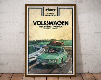 Poster 24/" x 16/" Volkswagen and Girl