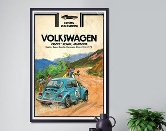 Antique Volkswagen 1975 Rabbit /& Scirocco Handbook POSTER! up to 24/" x 36/"
