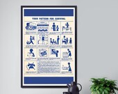 1955 Atomic Age Info Brochure POSTER (24 quot x 36 quot or Smaller ) - Nuclear - Fallout Shelter - Bomb - 1950 39 s - Man Cave - WW2 - Vintage