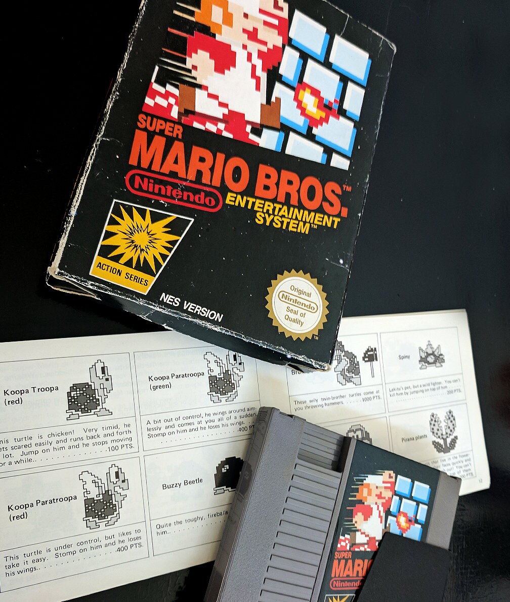 1985 Super Mario Bros. NES Original Box POSTER 24 x 36 or | Etsy