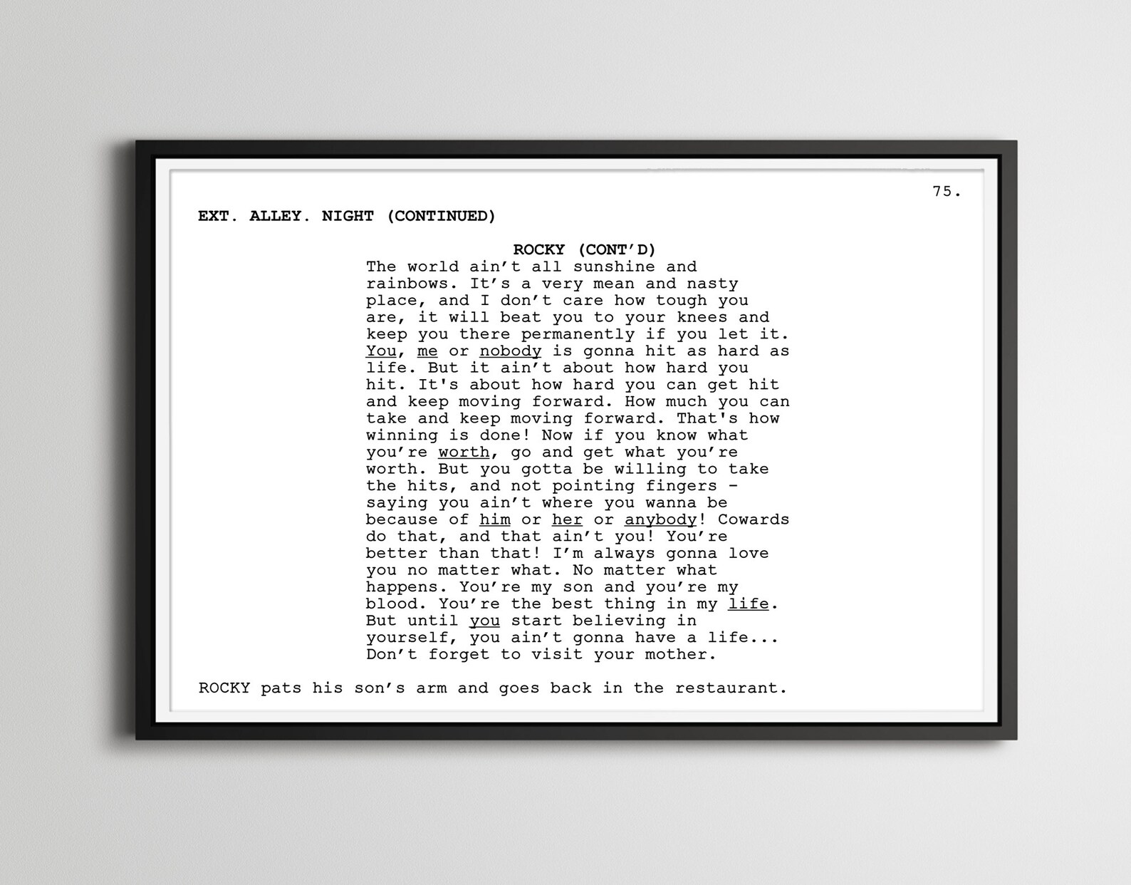 Rocky Balboa Screenplay POSTER Up To 24 X 36 Etsy rocky-balboa-screenplay-poster-up-to-24-x-36-etsy