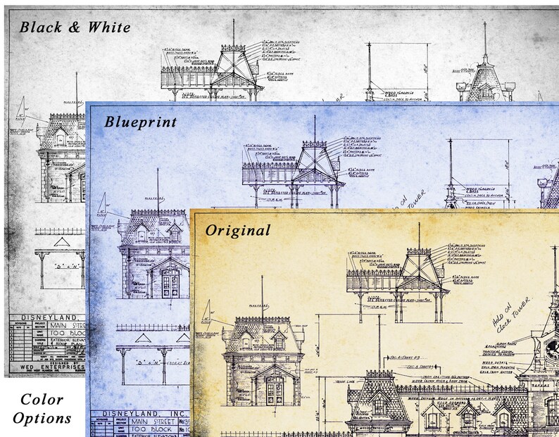 Disney Riverboat 24 x 36 or smaller Rivers of America Frontierland - Disneyland Vintage Mark Twain STEAMBOAT Blueprint POSTER!