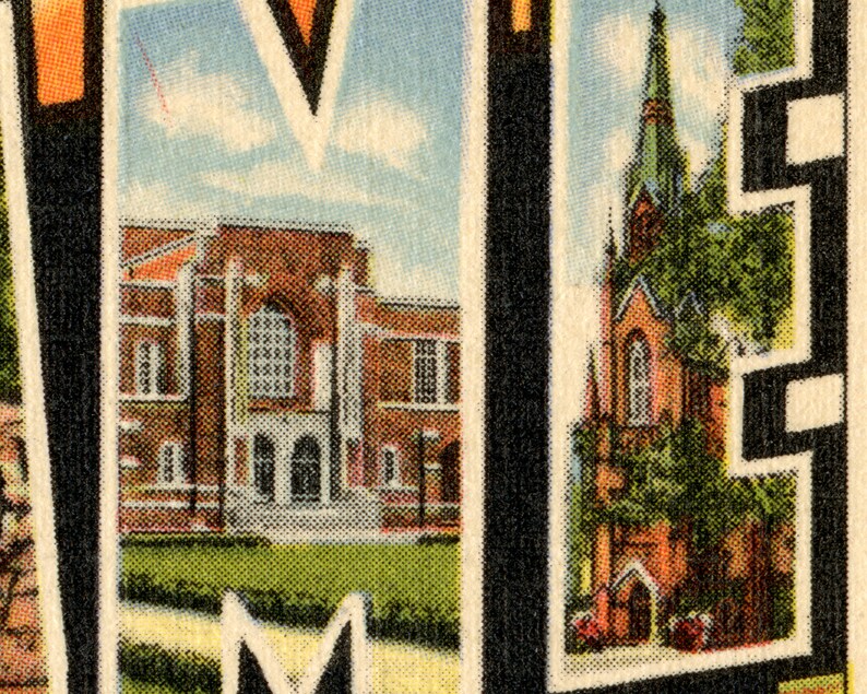 NOTRE DAME University Large Letter Postcard POSTER up to | Etsy