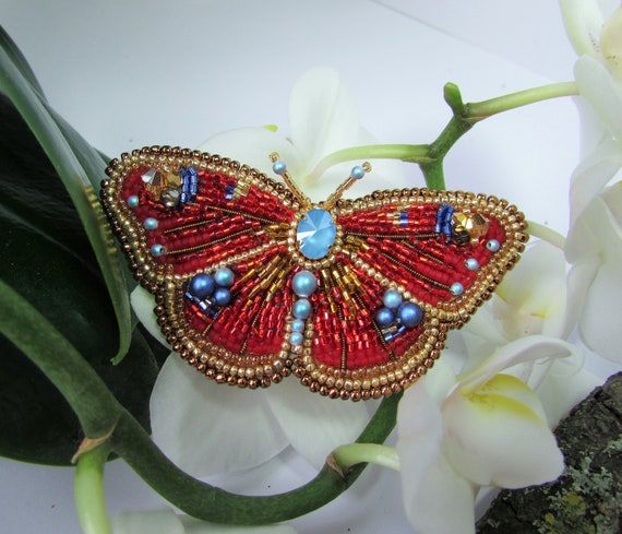 beaded brooch