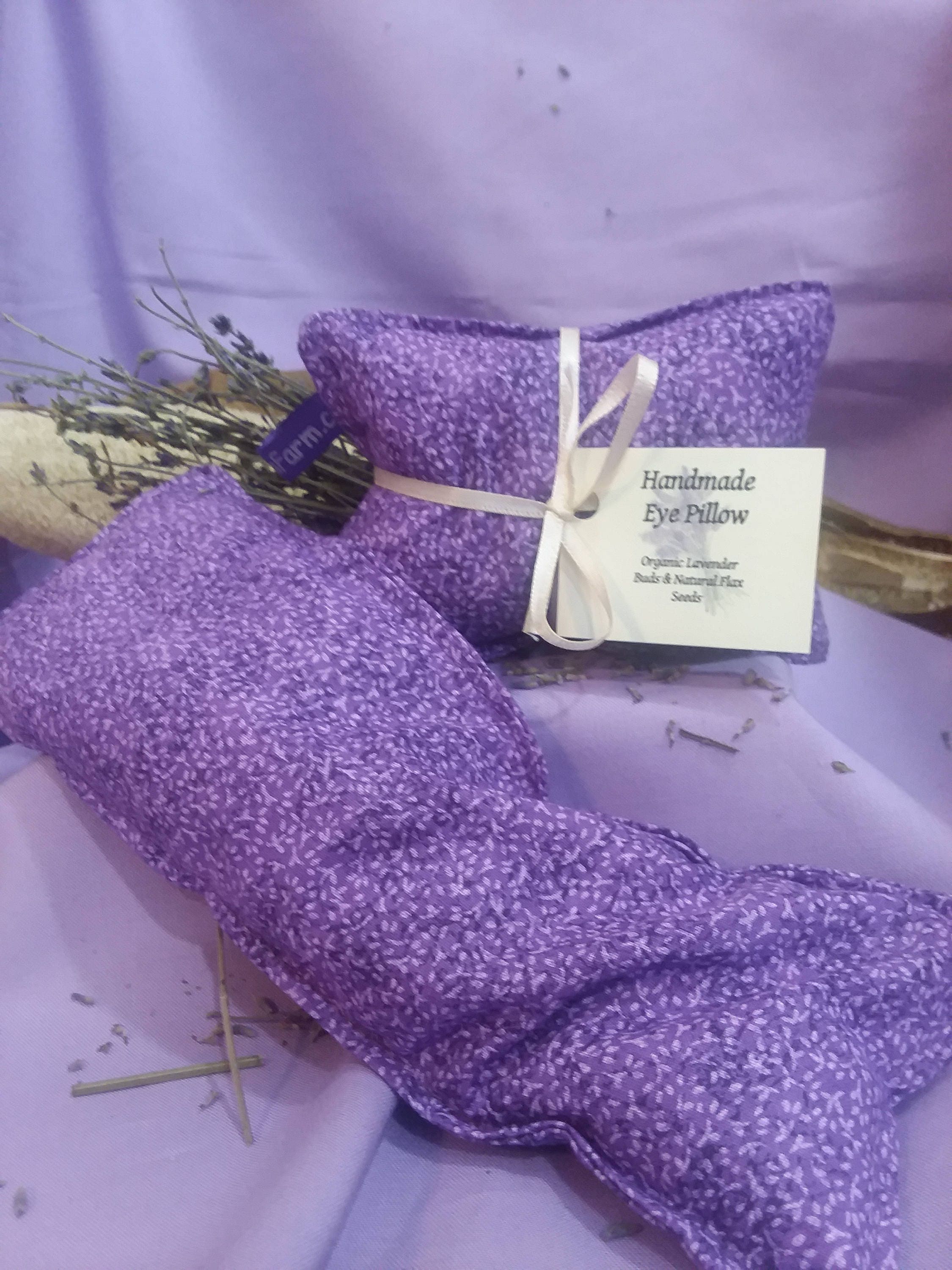 Lavender Eye Pillow Flax Seed Organic Soothing Calming Etsy