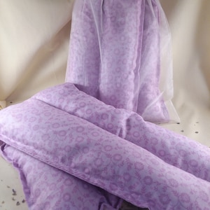 Organic French Lavender Neck Wrap with Flax Seeds - Heat Wrap - Neck Warmer - Gift for Her