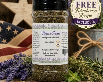 Herbes de Provence Seasoning Blend | 11-Herb Family Recipe | Handcrafted Gourmet French Herb Blend | 5.5 oz Farm Kitchen Blend