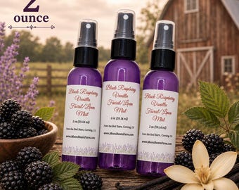 2 oz Black Raspberry Vanilla Facial & Linen Mist | Room Spray | Pillow Mist | Natural Home Fragrance | Farm Crafted Gift