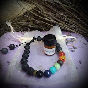 7 Chakra Bracelet, Lava Stone Bracelet, Yoga bracelet, Meditation bracelet, Shamballa Cord Bracelet, Healing bracelet