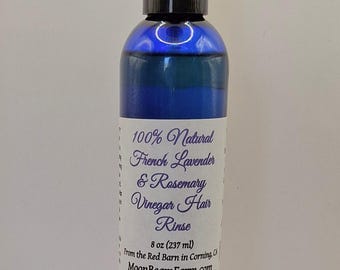 Lavender, Rosemary and Apple Cider Vinegar Hair Rinse - Organic & Natural - 8 oz Hair Mist