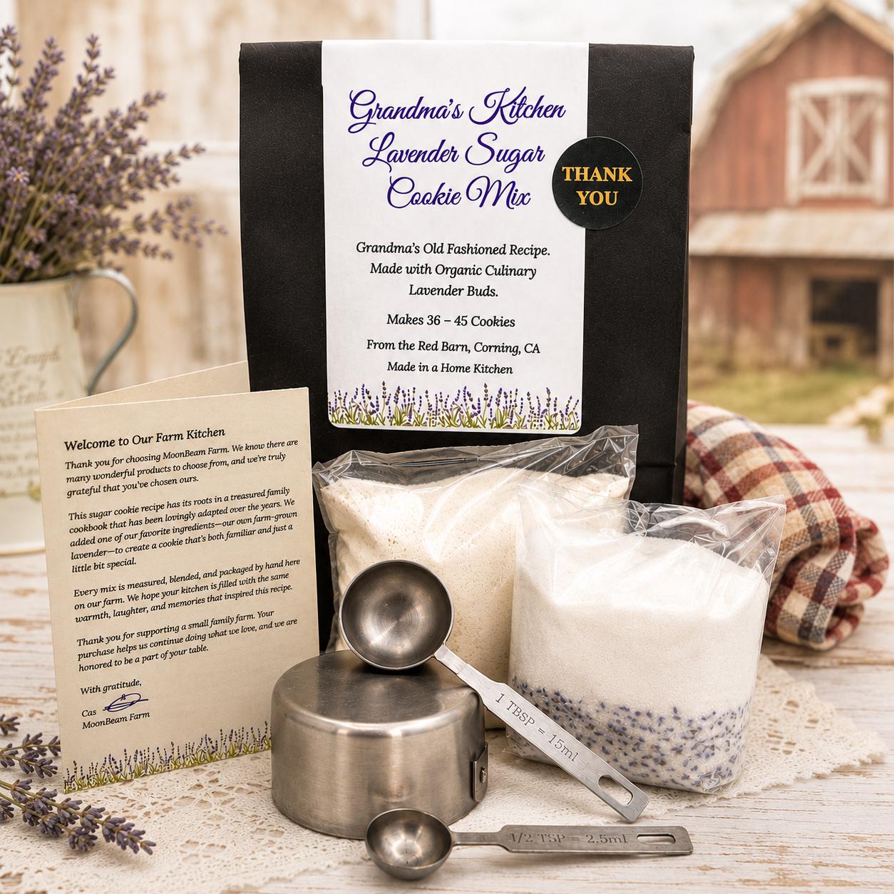 Lavender Sugar Cookie Mix Grandma's 90-Year-Old Family Recipe Organic Royal Velvet Culinary Lavender Makes 36-45 Cookies Farm Made
