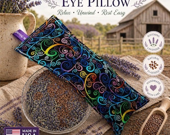 Coussin pour les yeux - Lavande et graines de lin biologiques - Thermothérapie, cache-cou