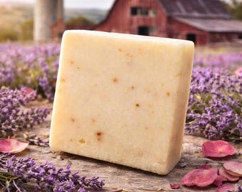 Savon lavande rose - Fait main avec du beurre de karité