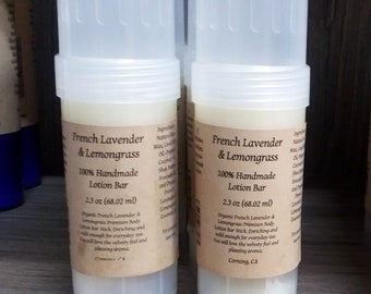 Solid Lavender Lemongrass Lotion Stick