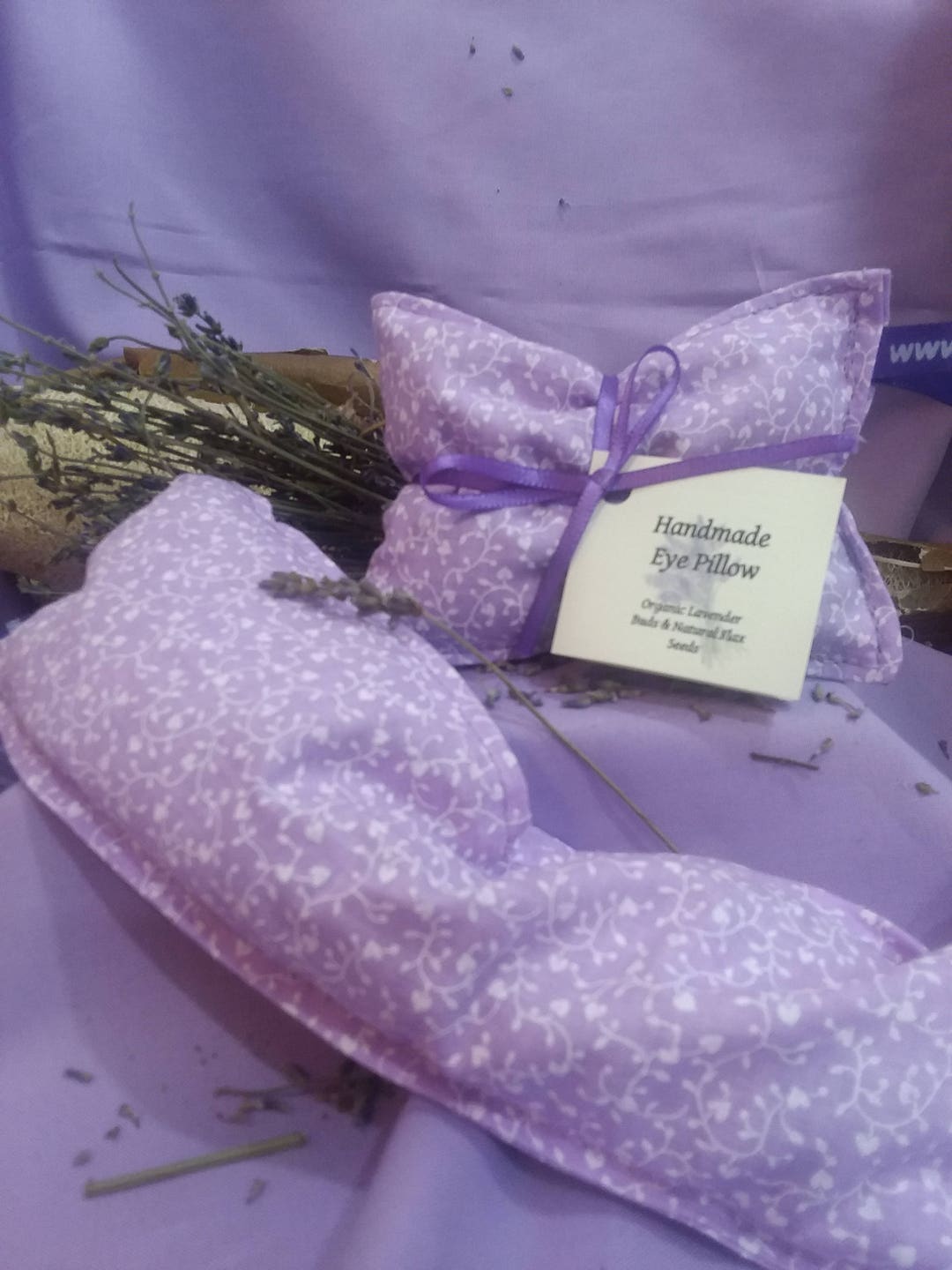 Lavender Eye Pillow Flax Seed, Organic Etsy