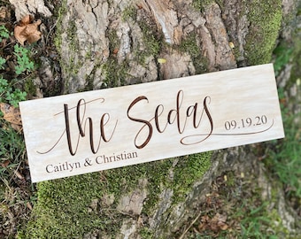 Family Name Wedding Gift, New home gift, Custom Sign, Customized Wood Sign, Bridal shower gift, Housewarming, Gift for Her, Last Name Sign