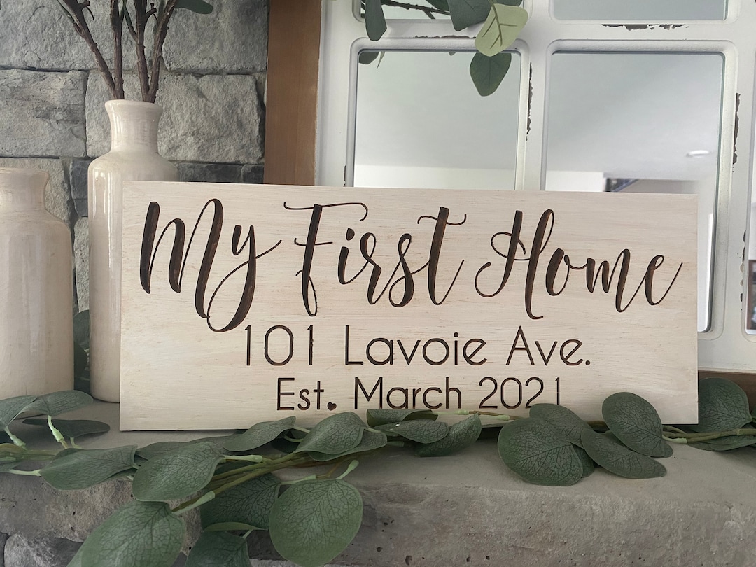 My First Home, Housewarming Gift, Wood Sign, Gift for Her, Gallery Wall ...