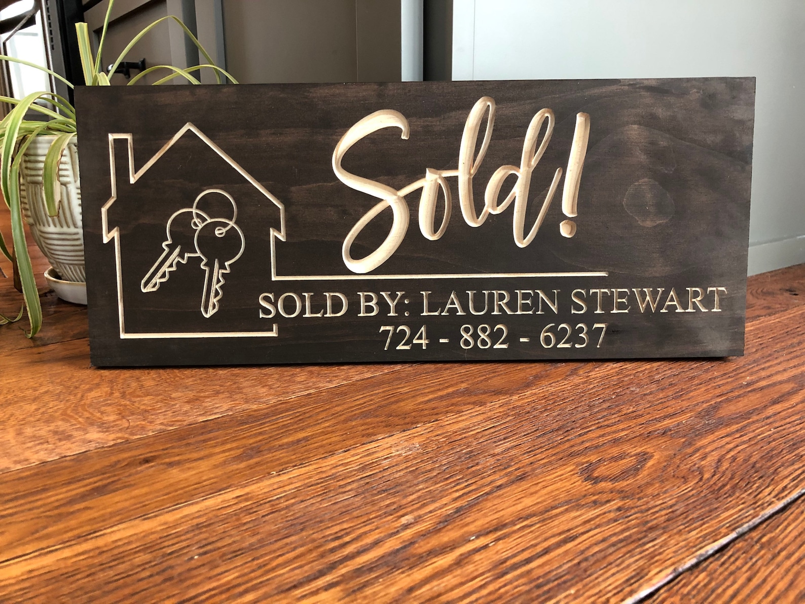 Sold Realtor Sign Real Estate Closing sign Closing gift Etsy