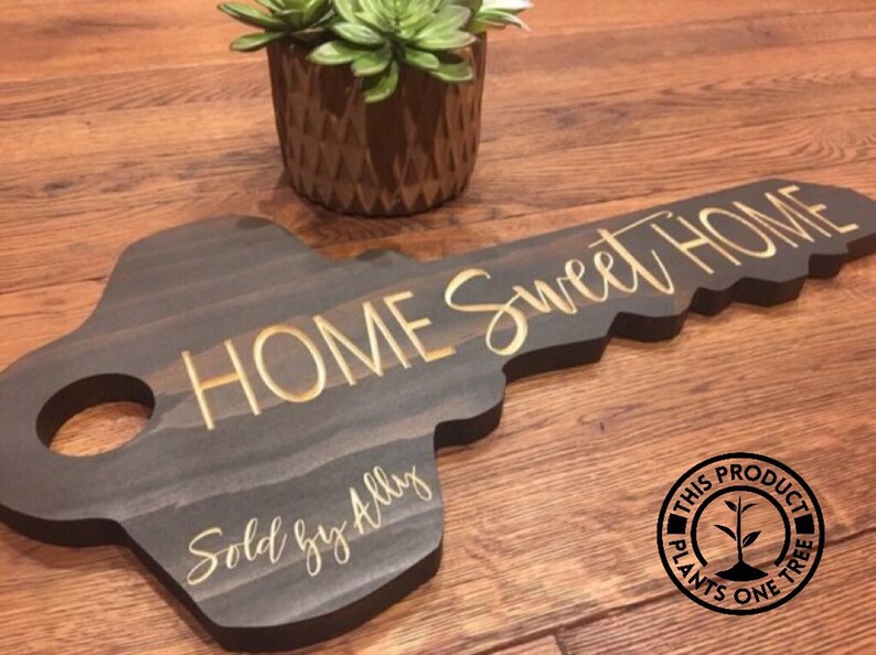 Home Sweet Home Key Sign for Realtors Sold by Sign Etsy