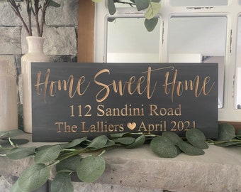 Home Sweet Home, Family sign, Custom wood sign, Housewarming Gift, Realtor Closing gift, 3D wood sign, Moving gift, Housewarming Present