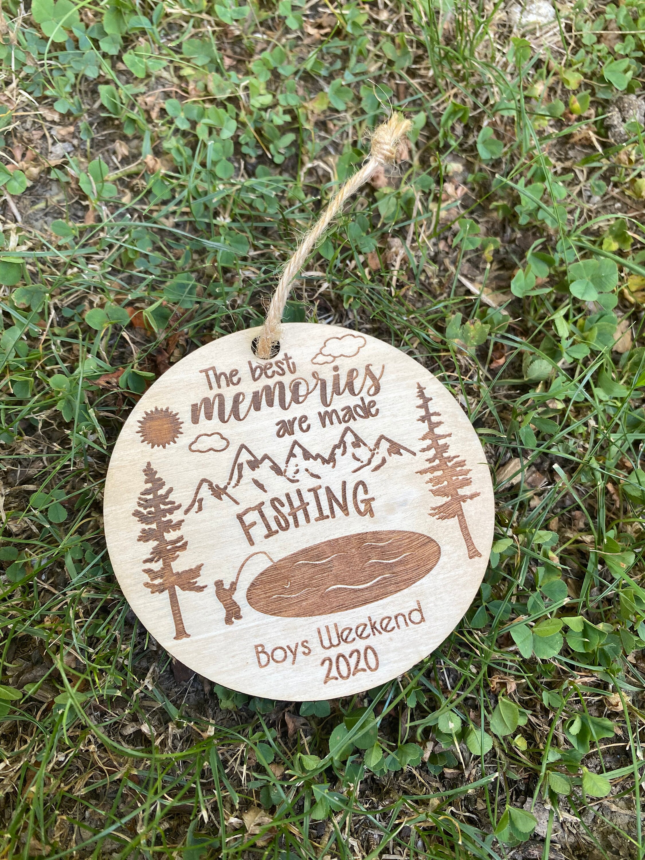 Fishing Christmas Ornament Fishing Gift Best Memories Made Etsy