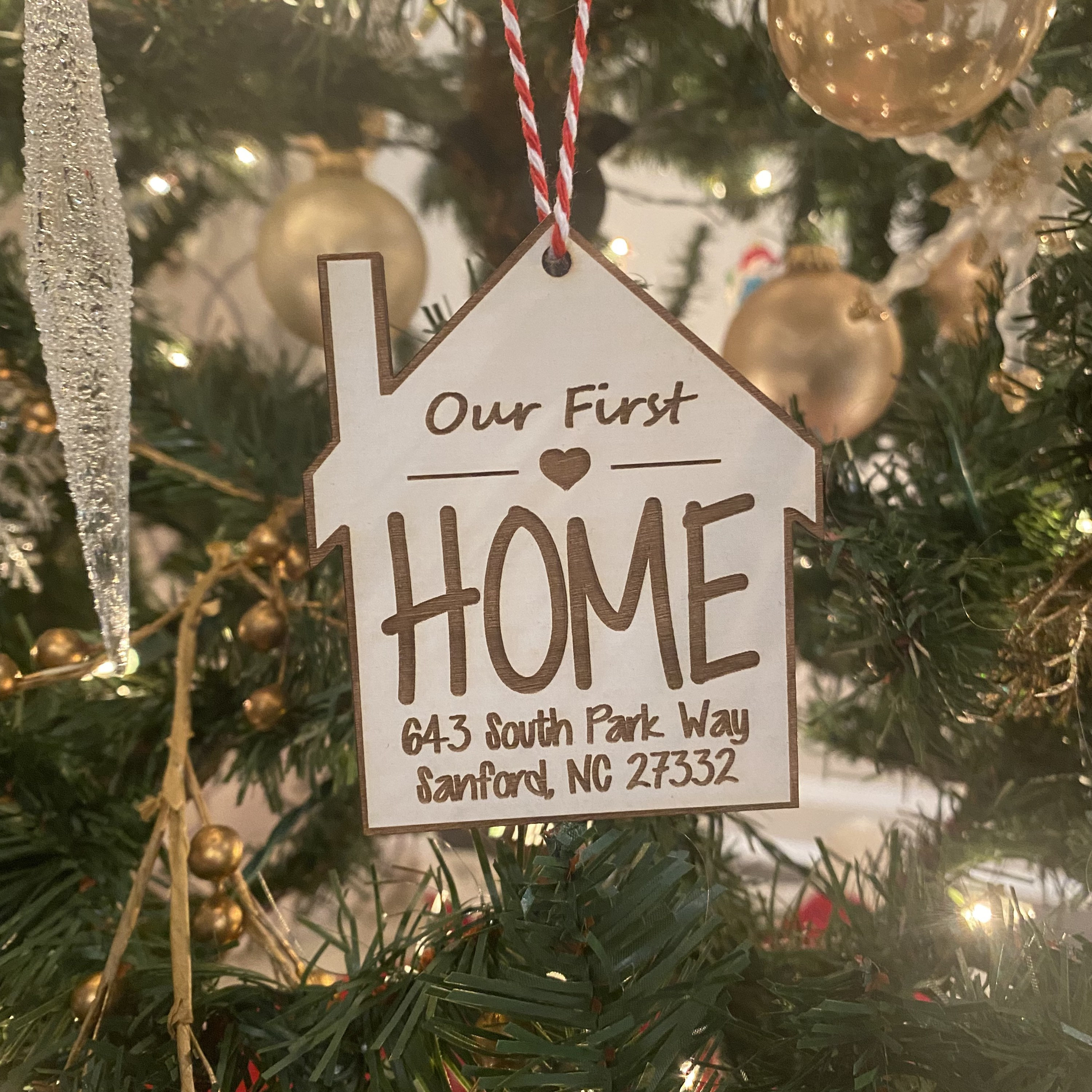 Our First Home House Ornament New Home First Time Buyer Gift
