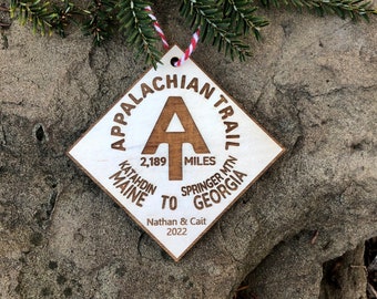 Personalized Appalachian Trail Ornament: Hiker Gift