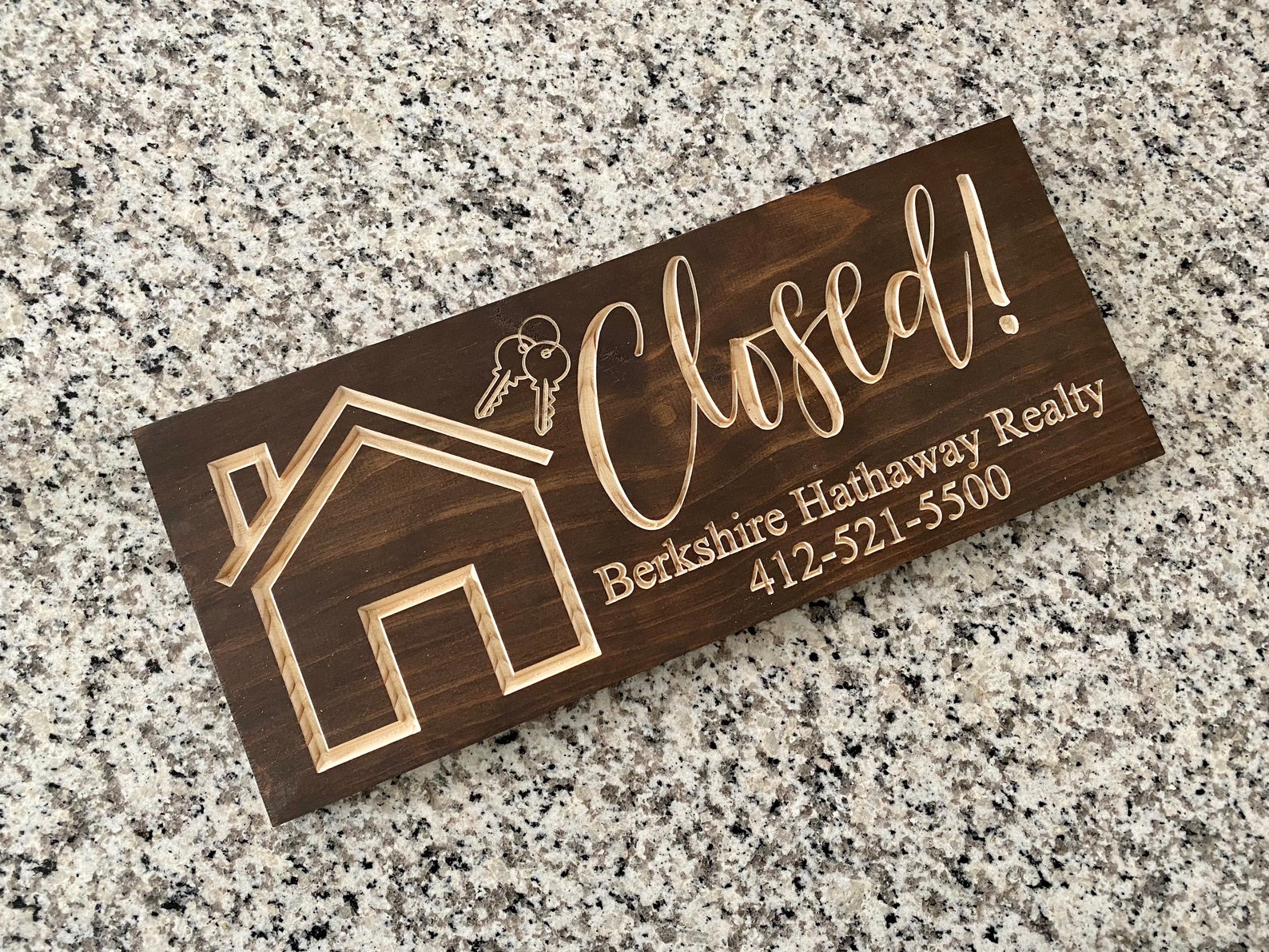 Closed Realtor Sign Real Estate Closing sign Closing gift Etsy