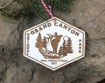 Grand Canyon National Park, Christmas Ornament, National Park Lover, Family vacation, Adventure, Travel, Christmas Tree, Couples Gift