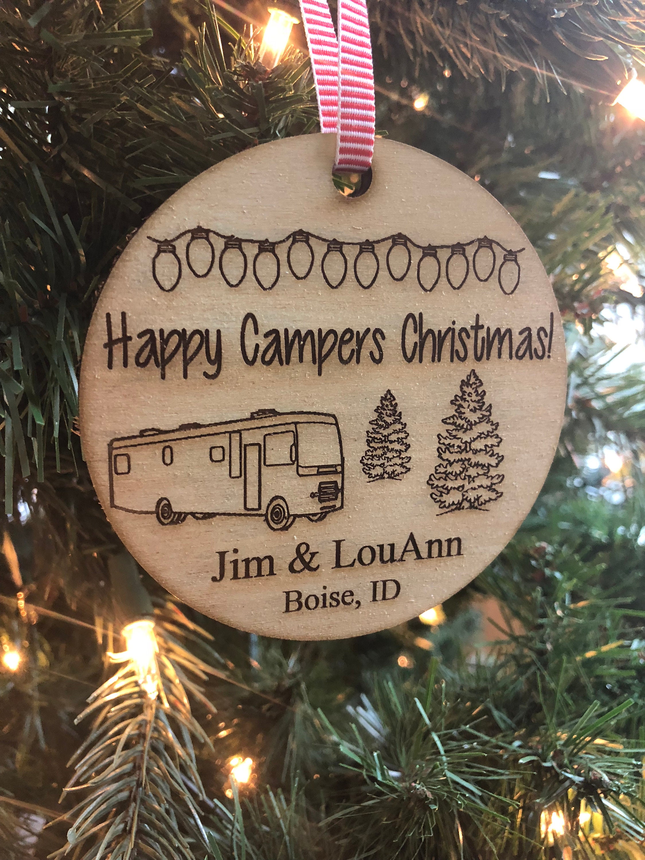 Christmas ornament Camping Camping Ornament Happy Camper Etsy