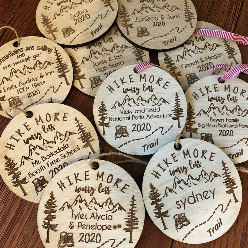 Hiking Christmas Ornaments 