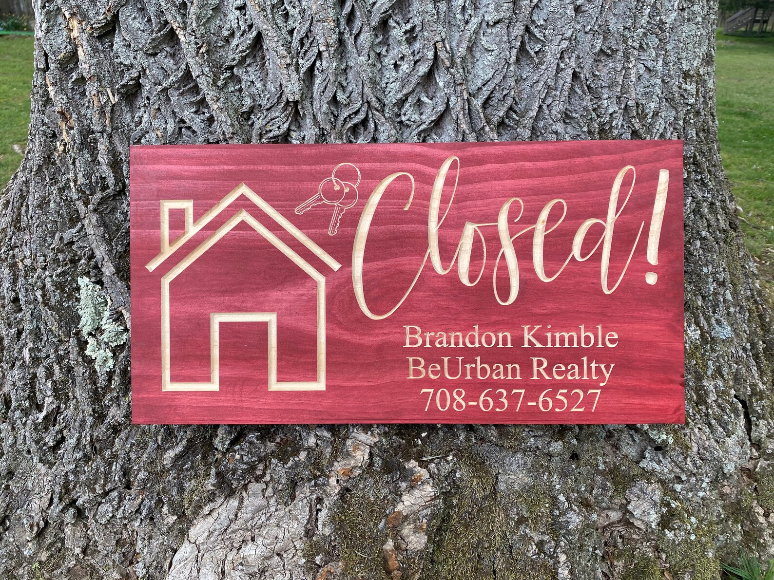 Closed Realtor Sign Real Estate Closing sign Closing gift Etsy