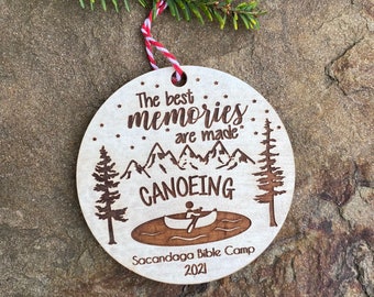 Canoeing Christmas Ornament, Canoeing Gift, Best Memories Made Canoeing, Outdoor Lover, Travel, Custom Ornament, Christmas, Water Sports