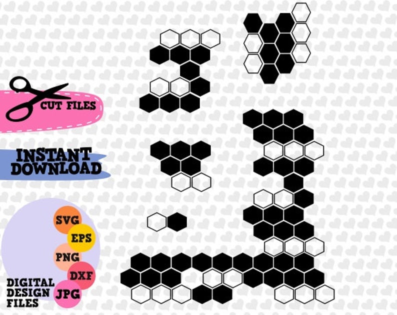 Download Honeycombs Honey Svg Bee Svg Instant Download SVG EPS | Etsy