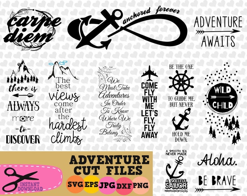 Download Quote Design Svg Travel Quote Svg Vector Art Commercial Personal Use Cut Pattern Cricut 22x Adventure Quote Bundle Svg Silhouette Clip Art Art Collectibles Efp Osteology Org
