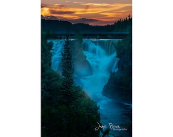 Summer Waterfall - wall art, Canadian art, waterfalls, Kakabeka Falls, Ontario, Thunder Bay, nature