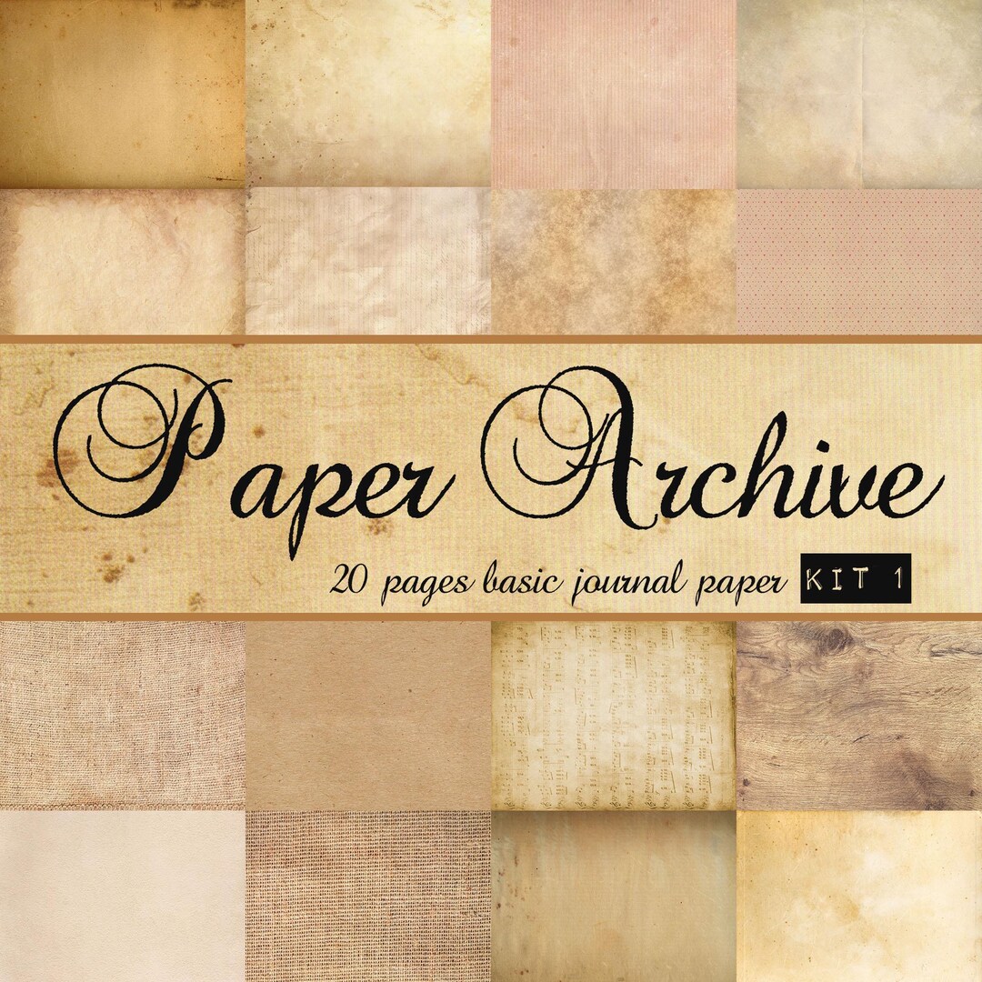 Printable Neutral Basic Paper Junk Journal, Vintage Journaling, Shabby ...