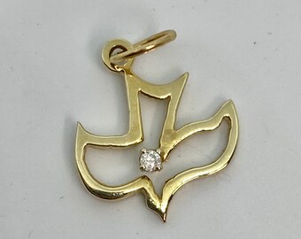 Confirmation//Communion 14k with Rhodium Peace Dove Pendant